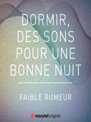 cover image of Faible rumeur